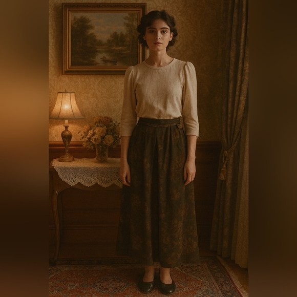 VINTAGE SPORTALM WOOL BLEND MADE IN AUSTRIA 🇦🇹 SKIRT - Picture 2 of 16